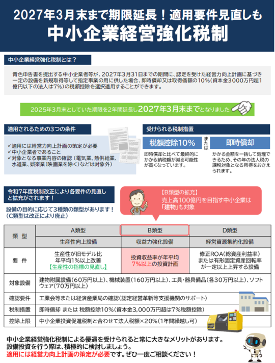 中小企業経営強化税制 - 斎藤税務会計事務所